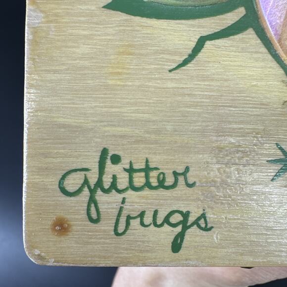 Vintage Enid Collins of Texas GLITTERBUGS Wooden Box Bag Purse 1960s NO HANDLE - Picture 9 of 16